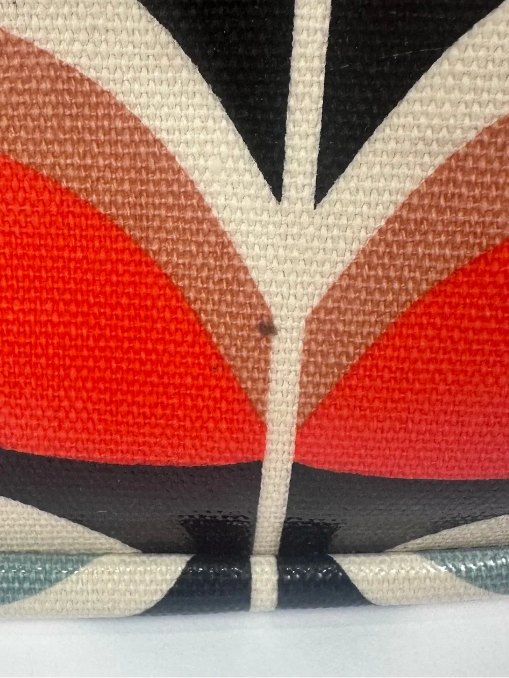 Orla Kiely Stem Print Coated Canvas Purse Retro Mod Floral Shoulder Tote Bag - Picture 14 of 16